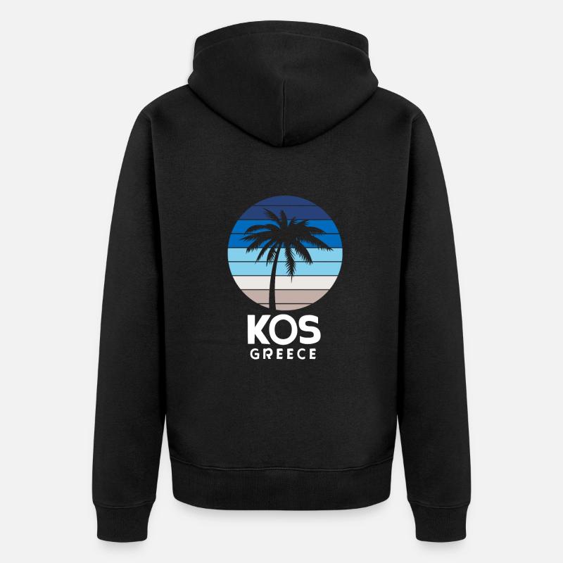 Kos - Unisex Premium Bio Zip Hoodie - Schwarz