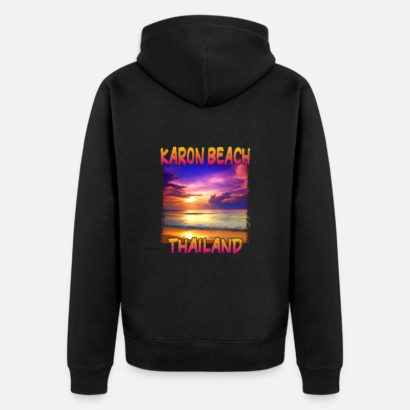 Karon Beach, Thaïlande - Veste à capuche bio Premium Unisexe - noir