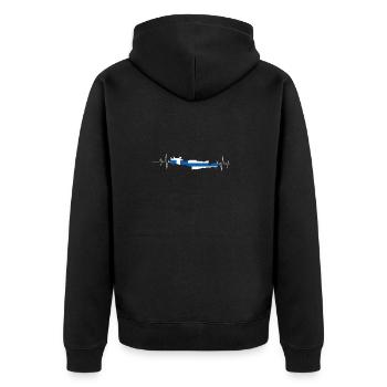 Crète - Veste à capuche bio Premium Unisexe - noir - Dos - Nico (187cm)