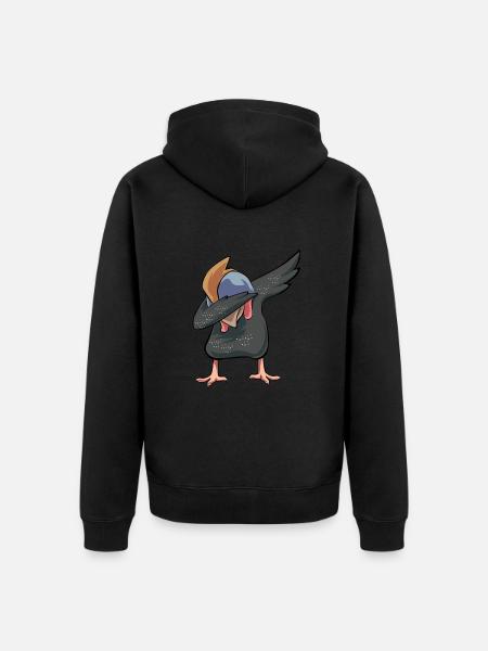 Perlhühner Perlhuhn Guinea Fowl - Unisex Premium Organic Zip Hoodie - black