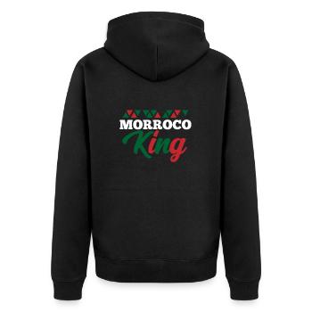 Maroc - Veste à capuche bio Premium Unisexe - noir - Dos - Nico (187cm)
