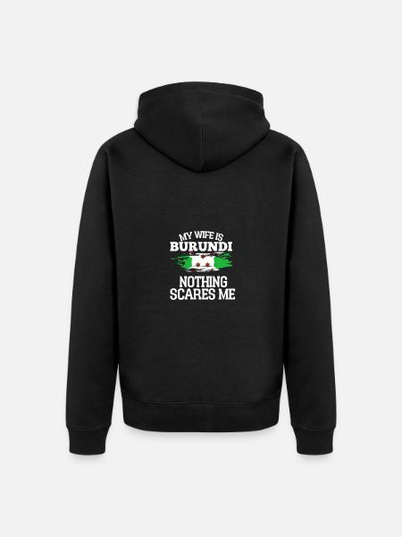 Burundi Wife - Unisex Premium Organic Zip Hoodie - black