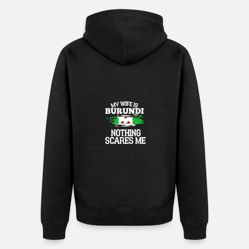 Épouse du Burundi - Veste à capuche bio Premium Unisexe - noir