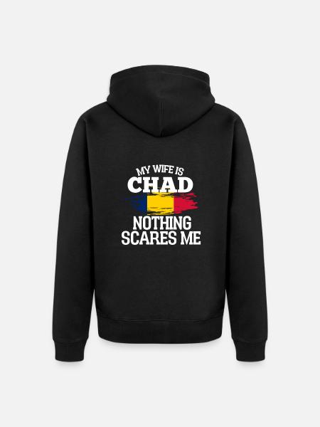 Chad Wife - Unisex Premium Organic Zip Hoodie - black