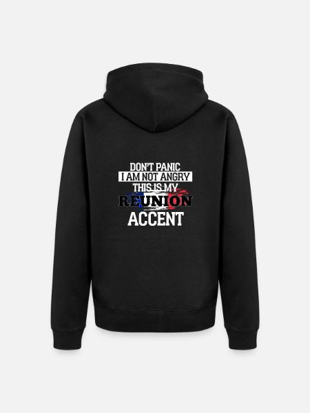 Reunion - Unisex Premium Organic Zip Hoodie - black