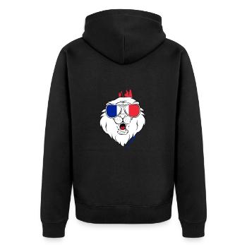 Réunion - Veste à capuche bio Premium Unisexe - noir - Dos - Nico (187cm)