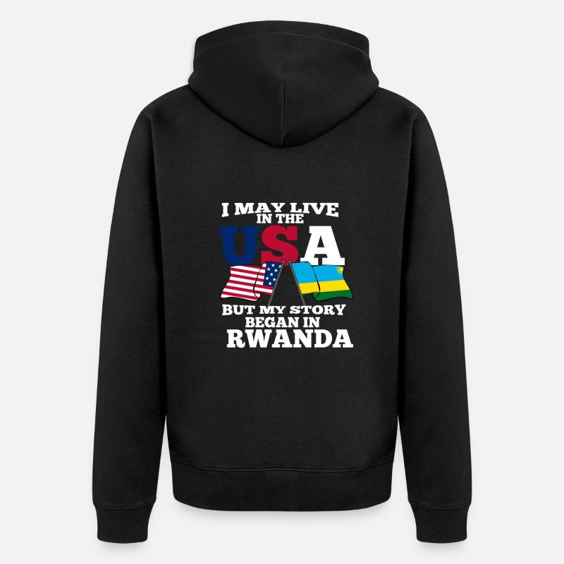 Rwanda - Veste à capuche bio Premium Unisexe - noir