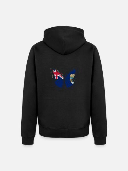 Saint Helena - Unisex Premium Organic Zip Hoodie - black