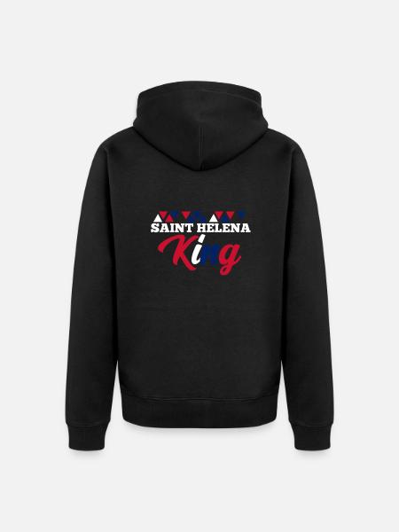Saint Helena - Unisex Premium Organic Zip Hoodie - black