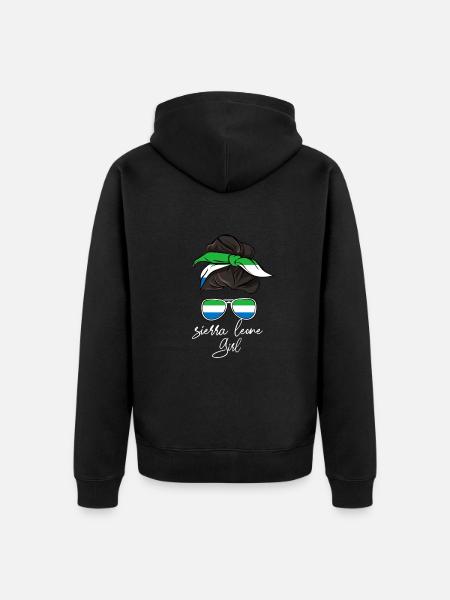 Sierra Leone - Unisex Premium Organic Zip Hoodie - black