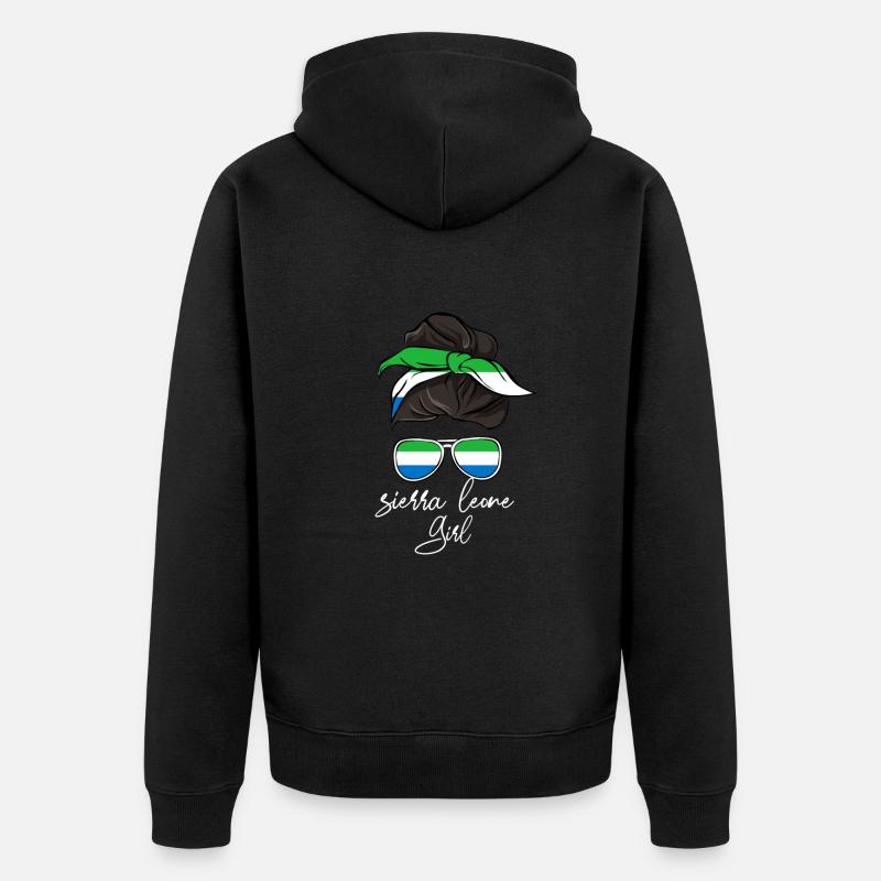 Sierra Leone - Veste à capuche bio Premium Unisexe - noir