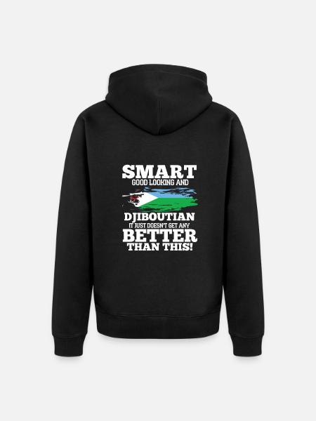 Djibouti - Unisex Premium Organic Zip Hoodie - black