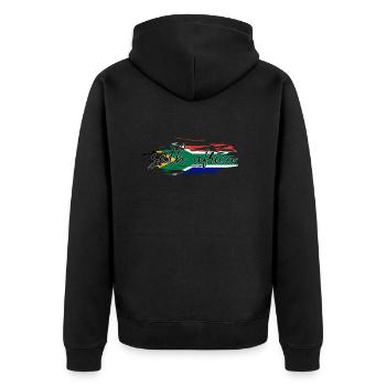 Afrique du Sud - Veste à capuche bio Premium Unisexe - noir - Dos - Nico (187cm)