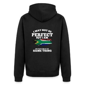 Afrique du Sud - Veste à capuche bio Premium Unisexe - noir - Dos - Nico (187cm)