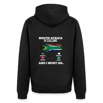 Afrique du Sud - Veste à capuche bio Premium Unisexe - noir - Dos - Nico (187cm)