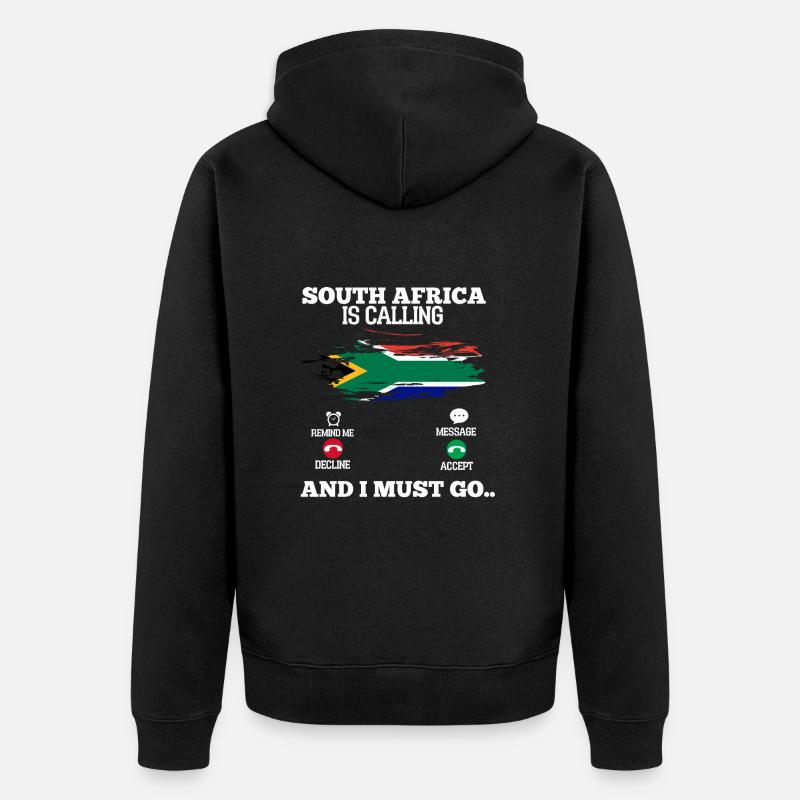 Afrique du Sud - Veste à capuche bio Premium Unisexe - noir