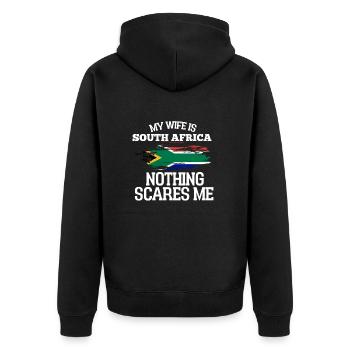 Afrique du Sud - Veste à capuche bio Premium Unisexe - noir - Dos - Nico (187cm)