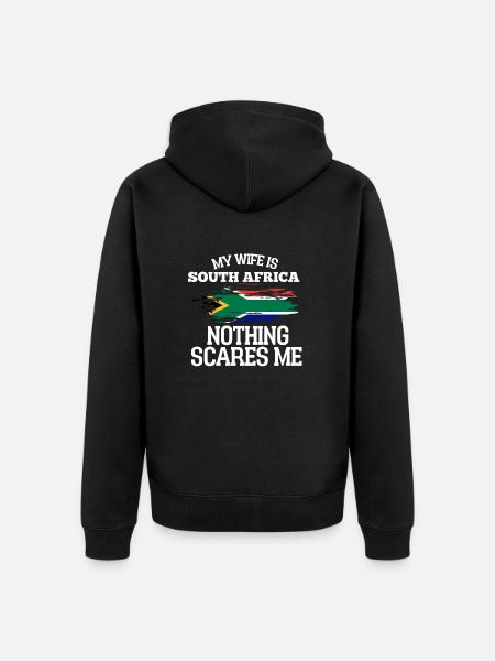 South Africa - Unisex Premium Organic Zip Hoodie - black