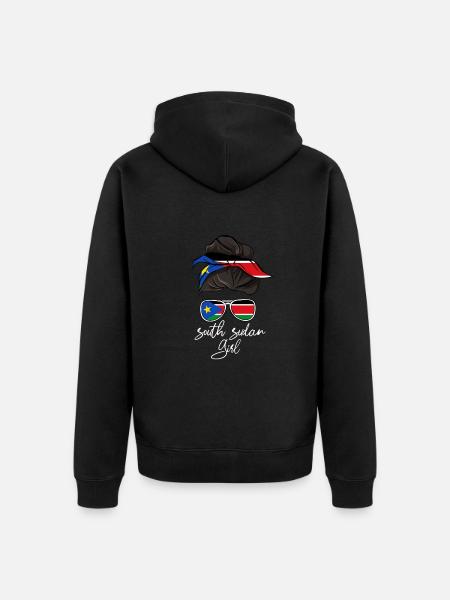 South Sudan - Unisex Premium Organic Zip Hoodie - black