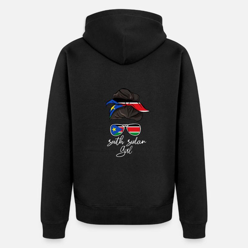 Soudan du Sud - Veste à capuche bio Premium Unisexe - noir