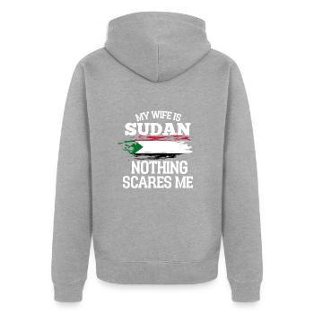 Soudan - Veste à capuche bio Premium Unisexe - gris chiné - Dos - Nico (187cm)