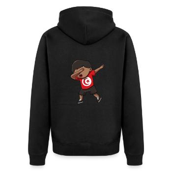 Tunisie - Veste à capuche bio Premium Unisexe - noir - Dos - Nico (187cm)