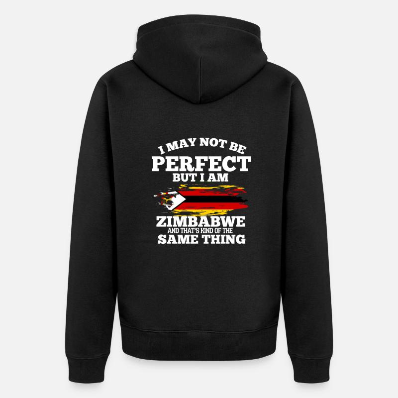 Simbabwe - Unisex Premium Bio Zip Hoodie - Schwarz