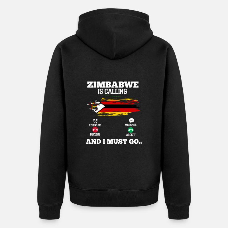 Zimbabwe - Veste à capuche bio Premium Unisexe - noir