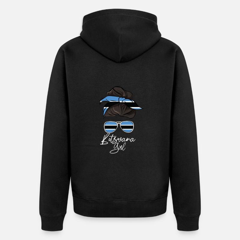 Botswana - Unisex Premium Bio Zip Hoodie - Schwarz