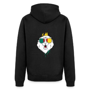 Cameroon - Unisex Premium Organic Zip Hoodie - black - Back - Nico (187cm)