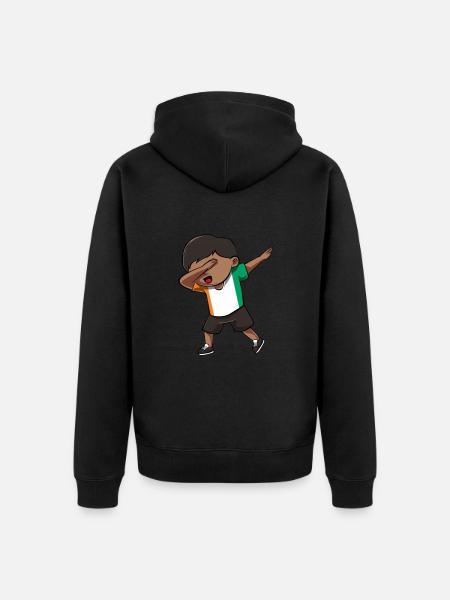 Ivory Coast - Unisex Premium Organic Zip Hoodie - black