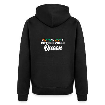 Côte d’Ivoire - Veste à capuche bio Premium Unisexe - noir - Dos - Nico (187cm)