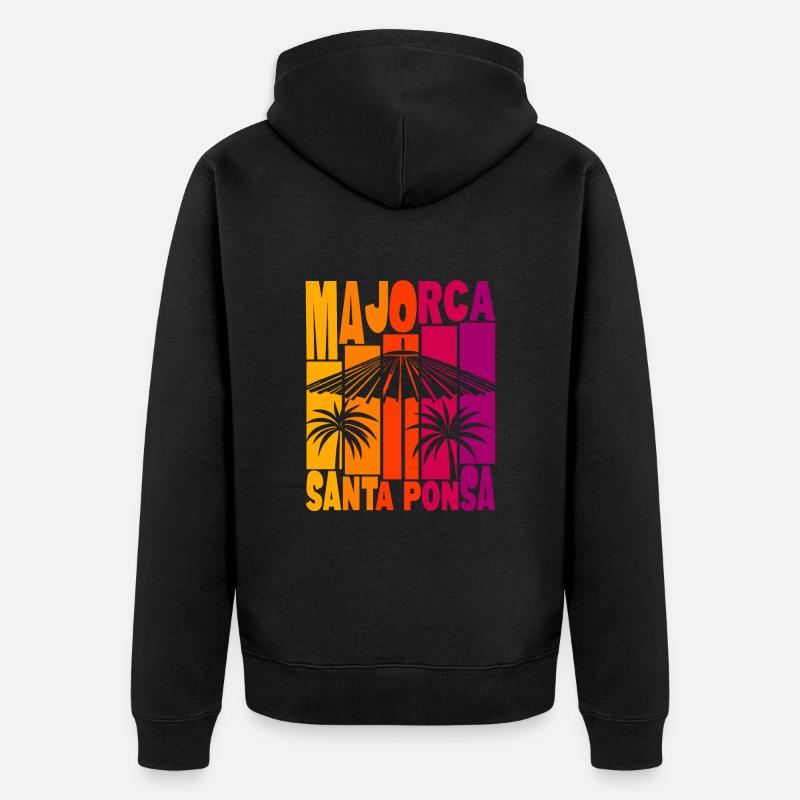 Majorque Santa Ponsa - Veste à capuche bio Premium Unisexe - noir