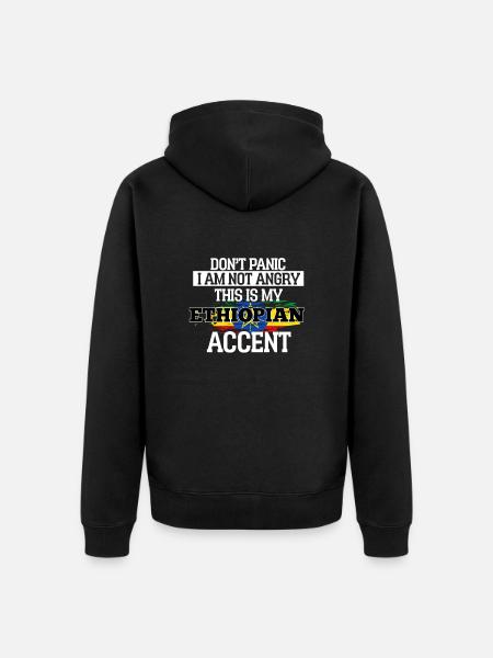 Ghana - Unisex Premium Organic Zip Hoodie - black