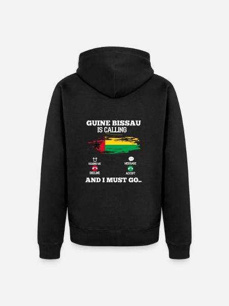 Guinea Bissau - Unisex Premium Organic Zip Hoodie - black