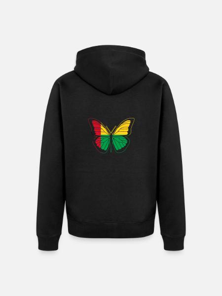 Guinea Bissau - Unisex Premium Organic Zip Hoodie - black