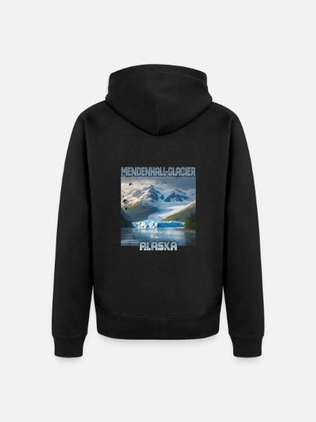 Mendenhall Glacier, Alaska - Unisex Premium Organic Zip Hoodie - black