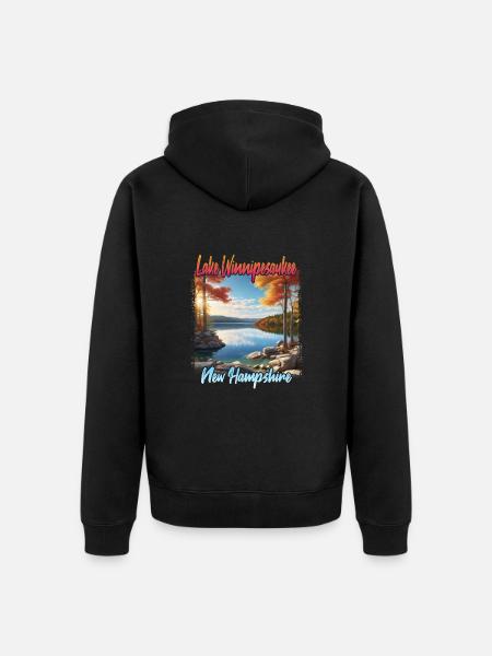 Lac Winnipesaukee - Veste à capuche bio Premium Unisexe - noir