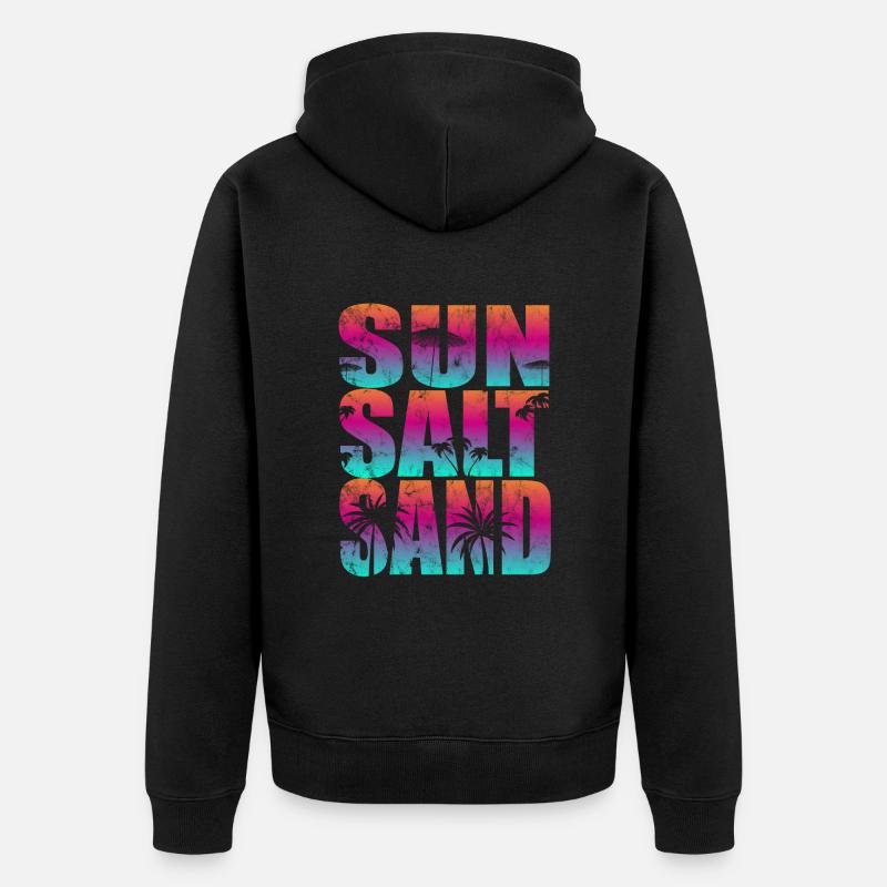 Sel de soleil Sable - Veste à capuche bio Premium Unisexe - noir