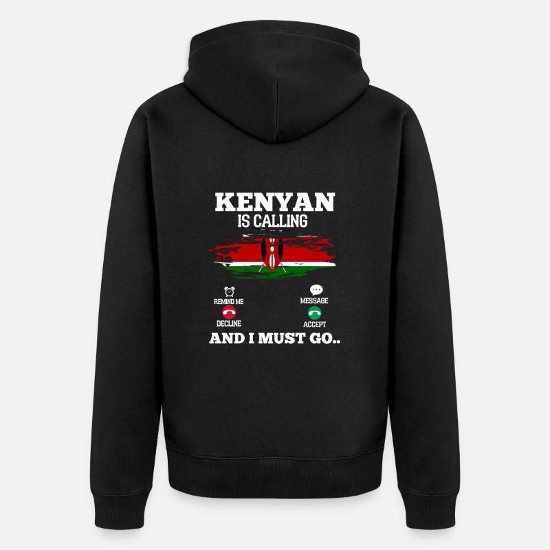 Kenya - Veste à capuche bio Premium Unisexe - noir