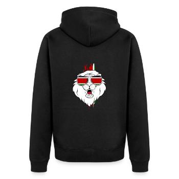 Kenia - Unisex Premium Bio Zip Hoodie - Schwarz - Hinten - Nico (187cm)