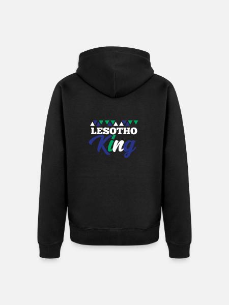 Lesotho - Unisex Premium Organic Zip Hoodie - black