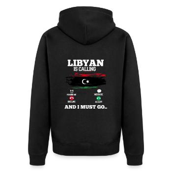Madagaskar - Unisex Premium Bio Zip Hoodie - Schwarz - Hinten - Nico (187cm)