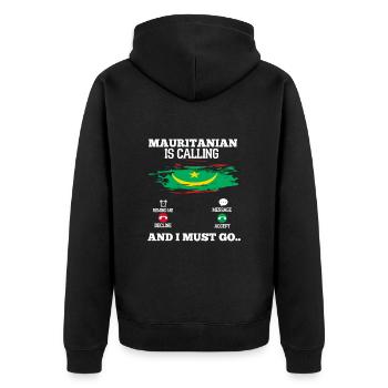 Mauritanie - Veste à capuche bio Premium Unisexe - noir - Dos - Nico (187cm)