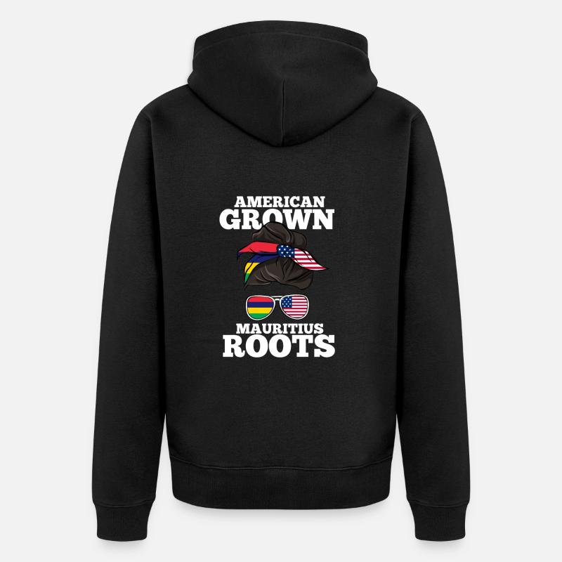 Mauritius - Unisex Premium Bio Zip Hoodie - Schwarz