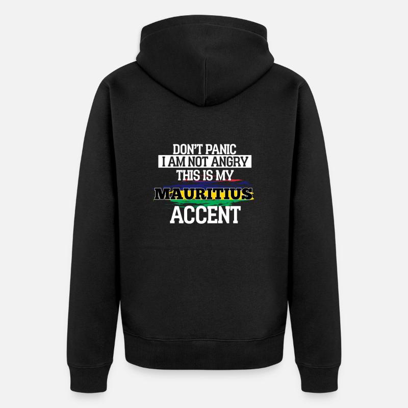 Mauritius - Unisex Premium Bio Zip Hoodie - Schwarz