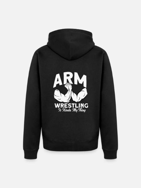 Arm wrestling - Unisex Premium Organic Zip Hoodie - black