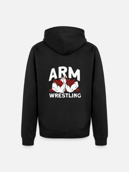 Arm wrestling - Unisex Premium Organic Zip Hoodie - black