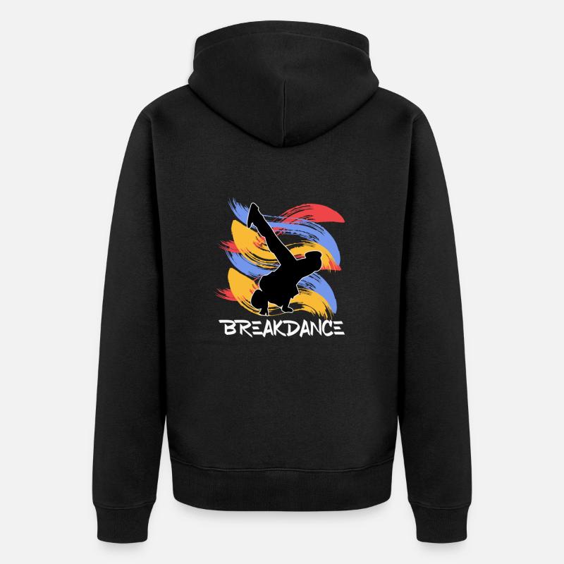 Breakdancing - Unisex Premium Bio Zip Hoodie - Schwarz