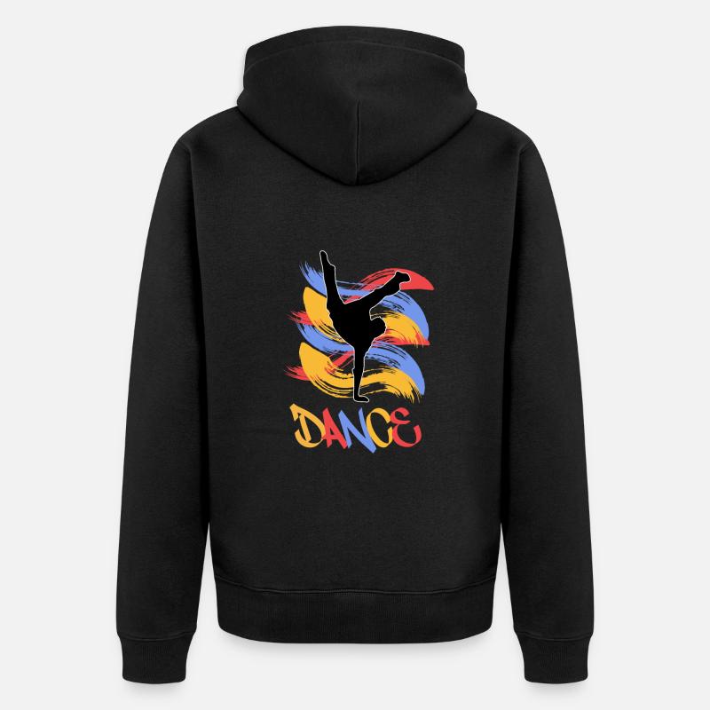 Breakdancing - Unisex Premium Bio Zip Hoodie - Schwarz
